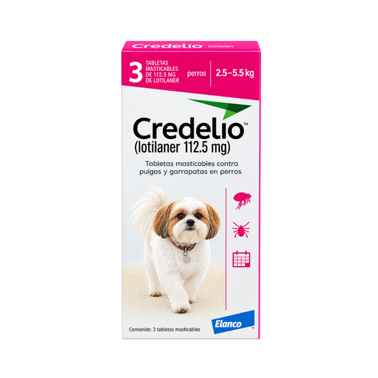 Antipulgas Oral Credelio comprimido 2.5-5.5 kg para Perros