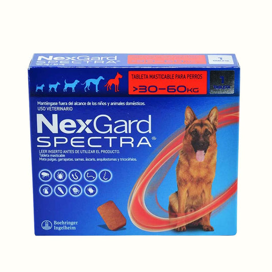 Antipulgas Nexgard Spectra para Perros XL de 30 a 60 Kg