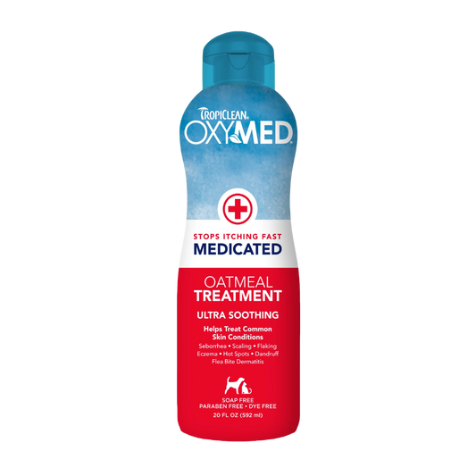 Acondicionador  Tropiclean OxyMed de Avena para Perros y Gatos