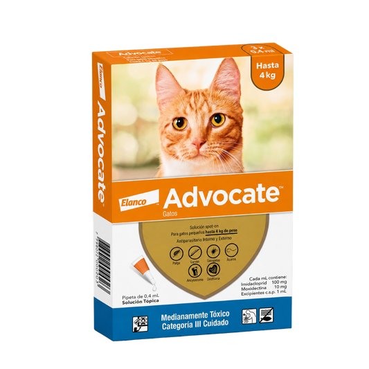Antipulgas Advocate hasta 4 KG  para Gato