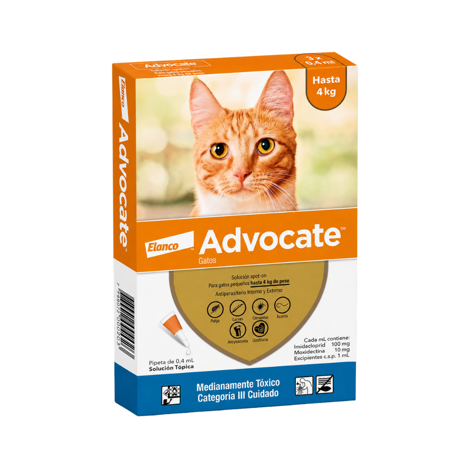Antipulgas Advocate hasta 4 KG  para Gato
