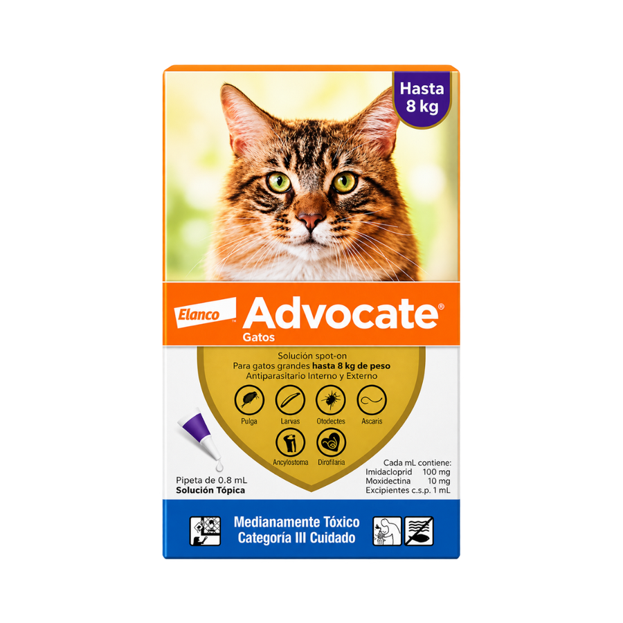 Antipulgas interno-externo Advocate 4-8 kg para Gatos