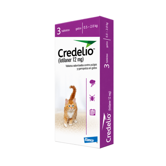 Antipulgas Credelio 12 mg Comprimido Masticable para Gatos (0,5-2 kg)