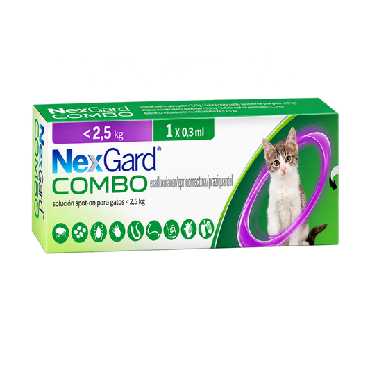 Antipulgas Nexgard Combo  para Gatos  S de 2 Kg Una sola 1 Dósis