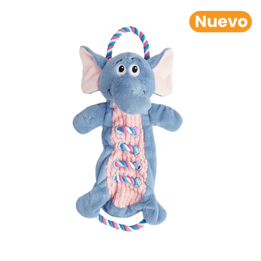 Juguete de Peluche Elefante con Cuerda y Sonido Kanu Pet para Perro