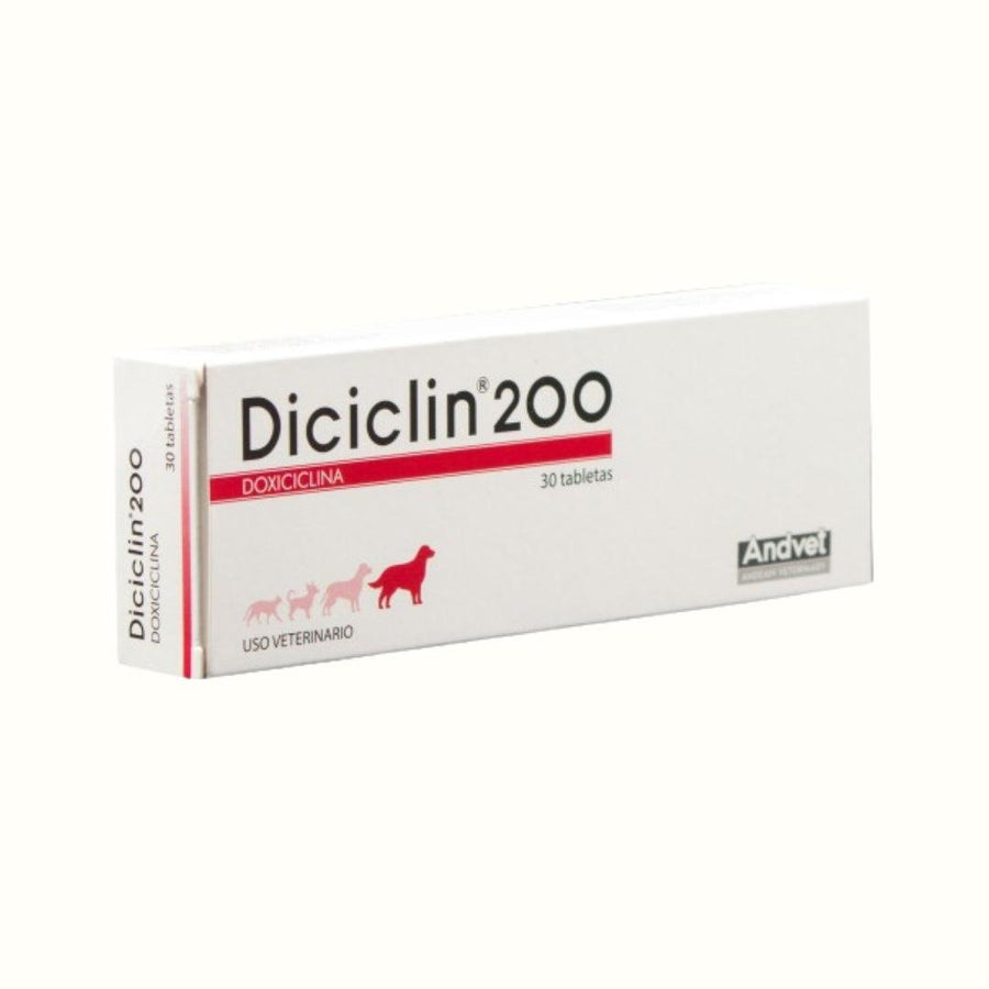 Antibiótico Diciclin 200 Tabletas para Perros y Gatos