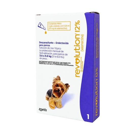 Antipulgas Revolution Morado 12% Selacmetina Pipeta para Perros