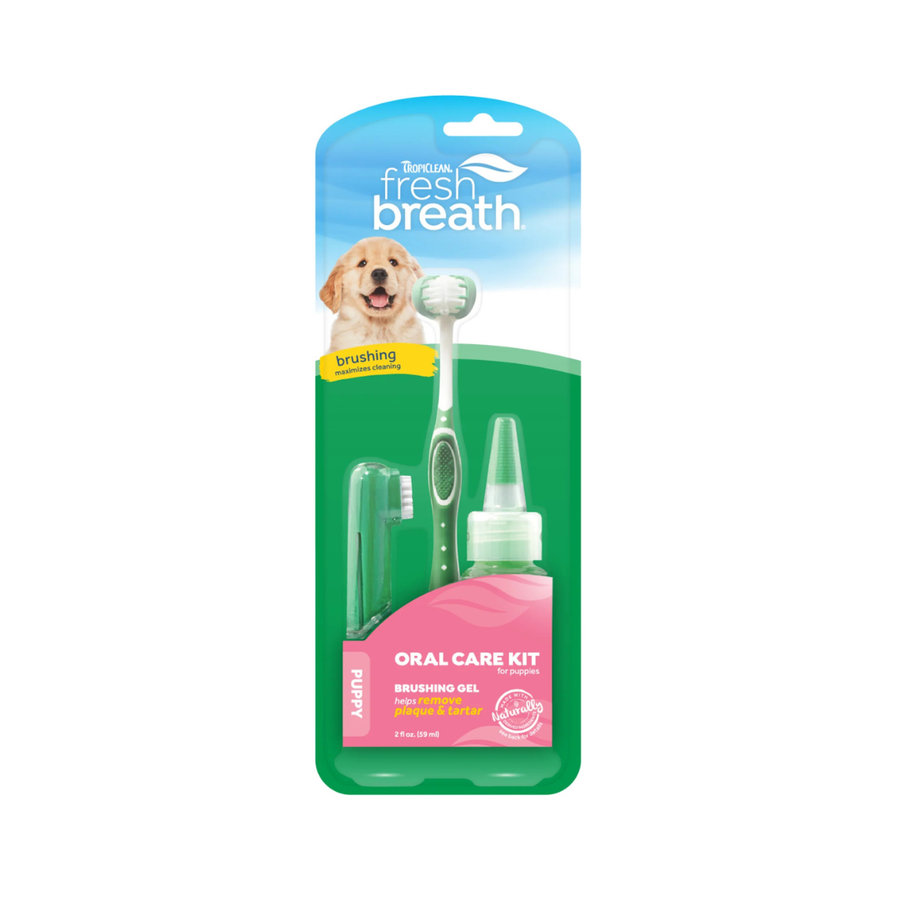 Kit Tropiclean de Cuidado Oral Puppy Fresh Breath