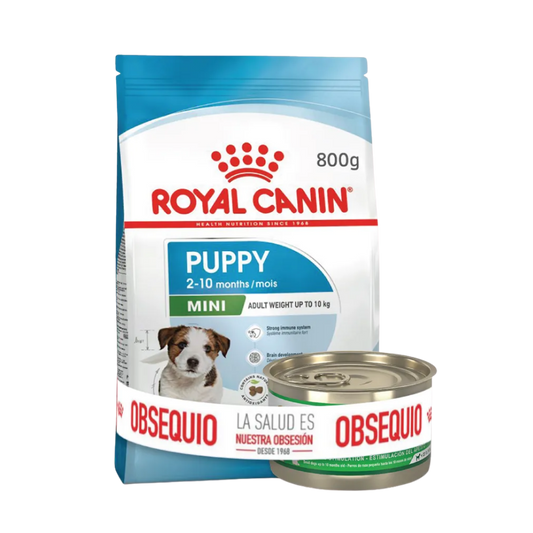 Alimento Seco Royal Canin Mini Puppy X 800 Grs + Lata Puppy 150 Grs Especial Pack