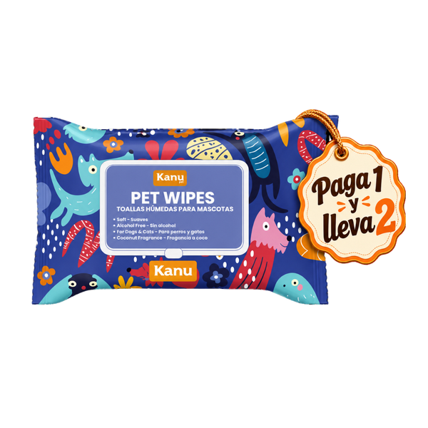 Toallitas Húmedas Corporales Kanu Pet para Perro y Gato, pague 1 lleve 2 por tiempo limitado