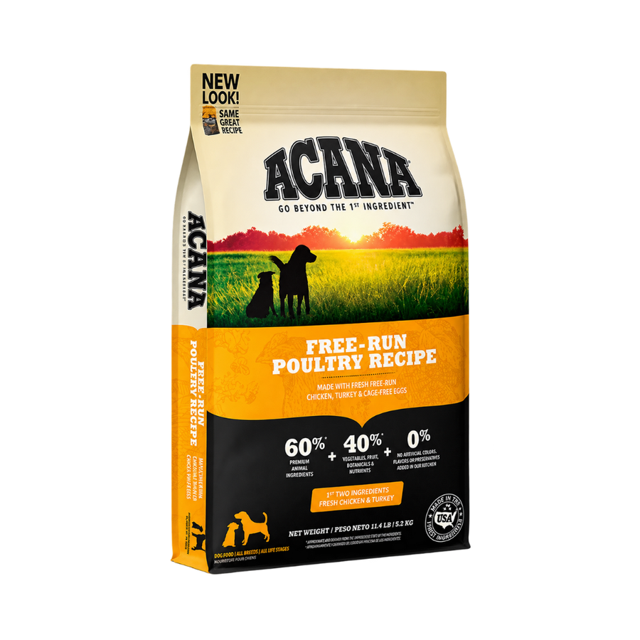 Alimento Seco Acana Free Run Poultry para Perro Adulto y Cachorro
