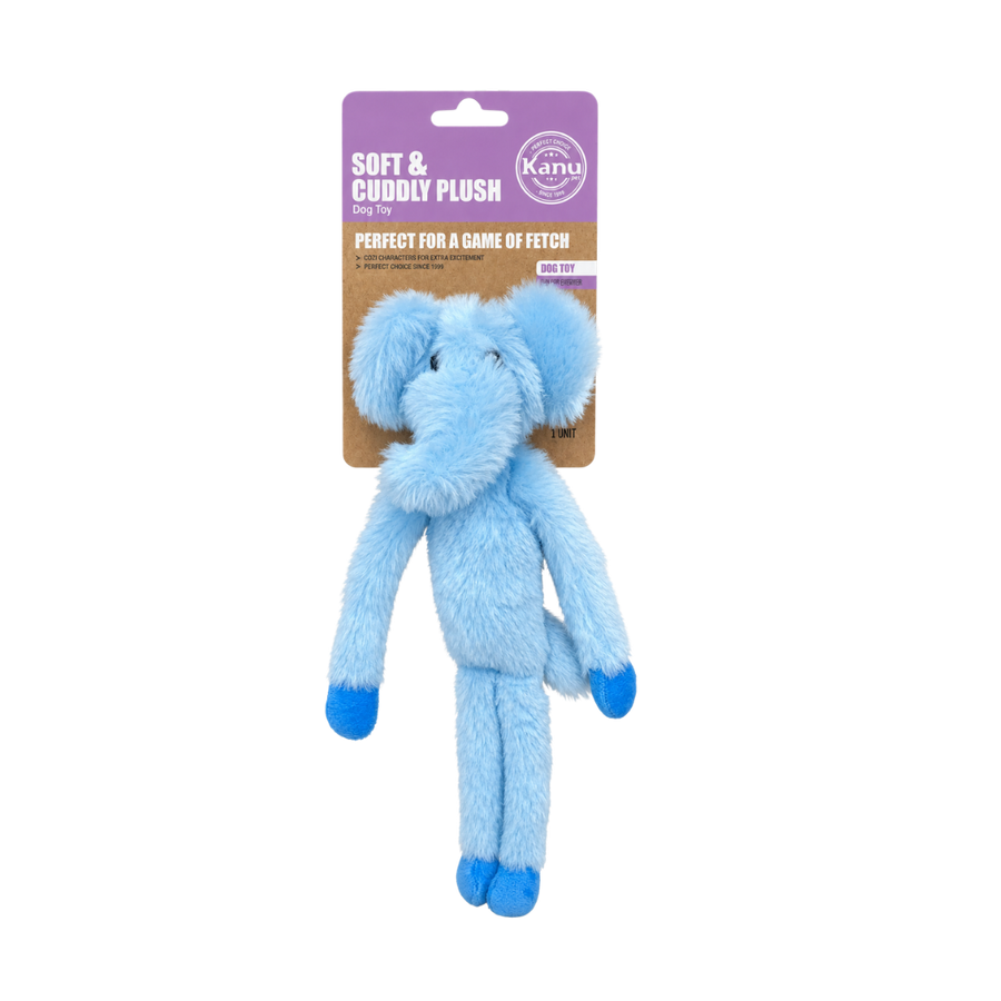 Juguete de Peluche Elefante Azul  Kanu Pet para Perro