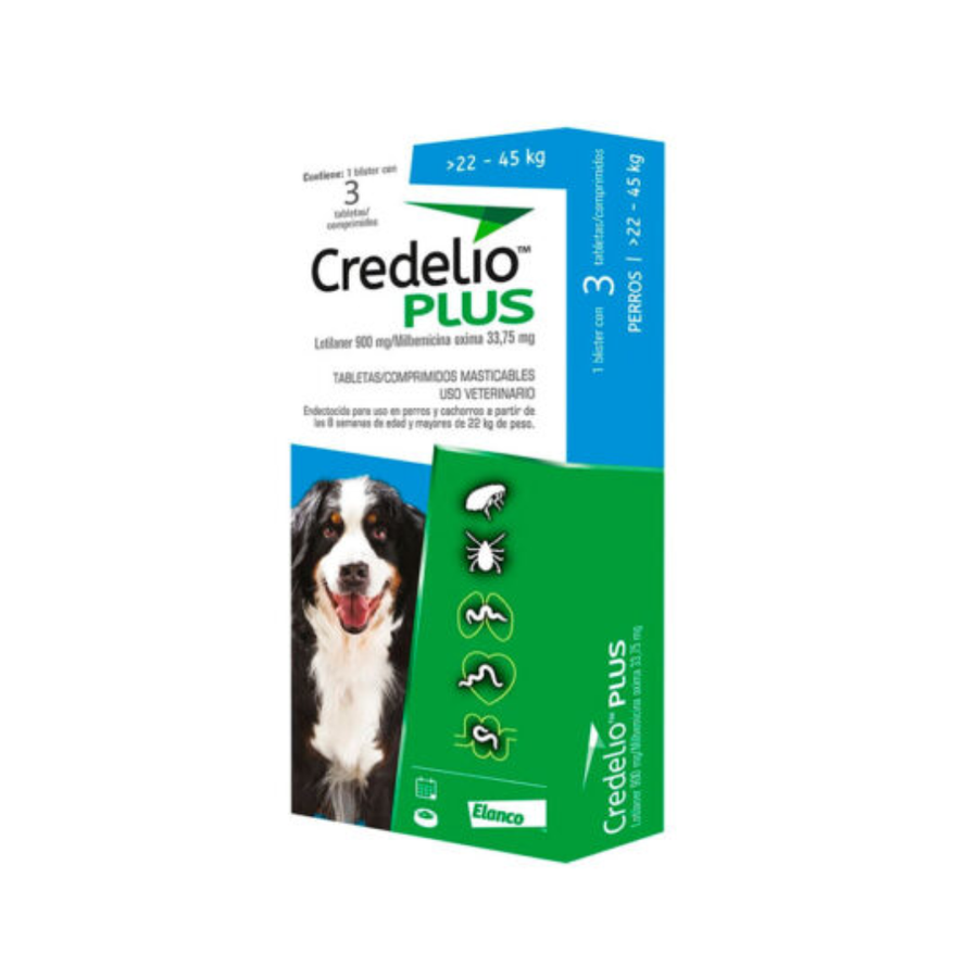 Antipulgas Credelio Plus Masticable 22 - 45Kg  para Perros