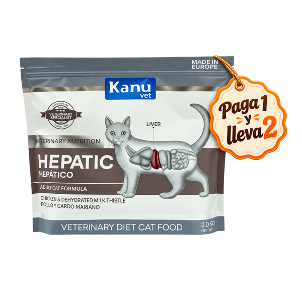 Alimento Seco Medicado Kanu Vet Hepatic para Gato Adultos