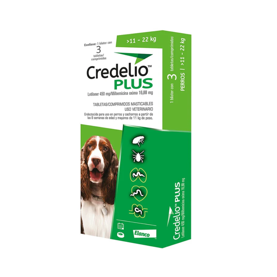 Antipulgas Credelio Plus Masticable 11 - 22Kg  para Perros