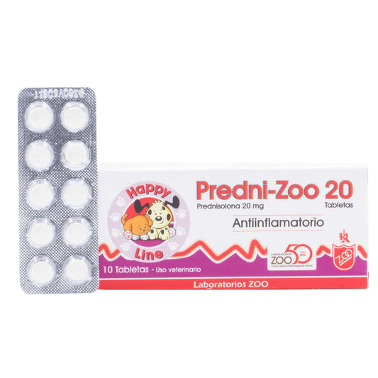 Predni-Zoo 20 Mg Caja x 10 para Perro y Gato