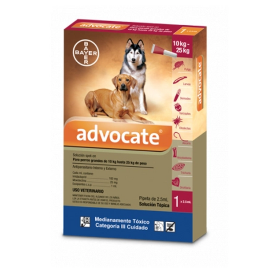 Antipulgas Advocate 25 a 40 kg para perro