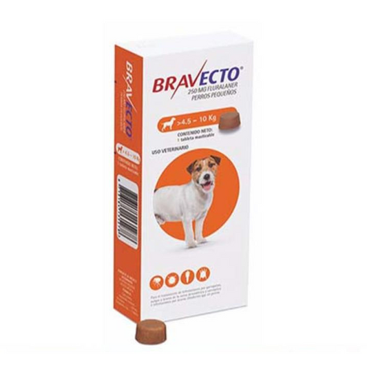 Antipulgas Bravecto 4.5 a 10 kg para perro