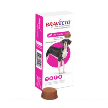 Antipulgas Bravecto 40 a 56 kg para perro
