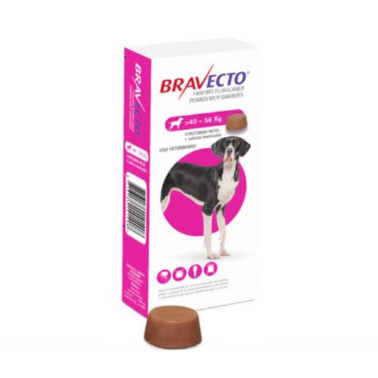 Antipulgas Bravecto 40 a 56 kg para perro
