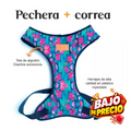 Pechera y Correa Floral Fedele Para Perro
