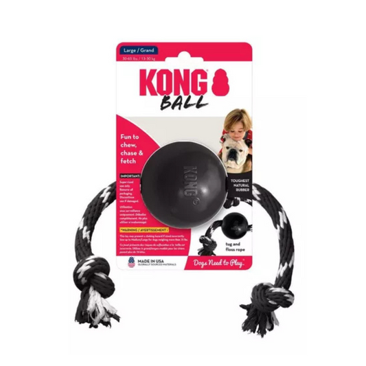 Juguete Kong Pelota Caucho Con Lazo Para Perro S