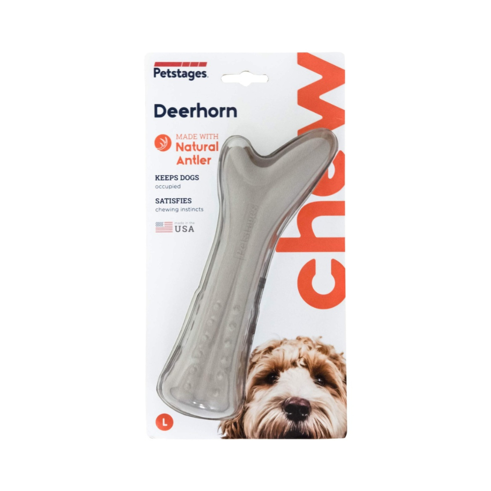 Mordedero deerhorn large petstages para perro