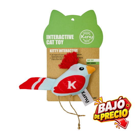 Juguete de Peluche Pájaro Azul con Catnip Kanu Pet para Gato