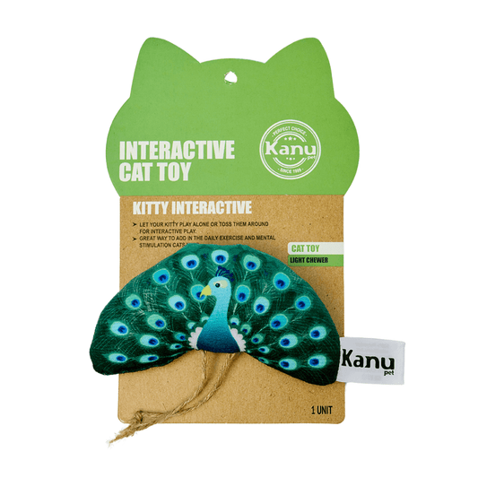 Juguete de Peluche Pavo Real con Catnip Kanu Pet para Gato