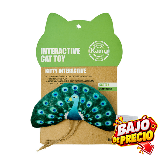 Juguete de Peluche Pavo Real con Catnip Kanu Pet para Gato
