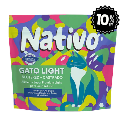 Alimento Seco Nativo Light ConejoPavo Kanu Pet para Gato Castrado
