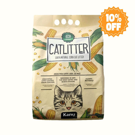 Arena 100% de Maíz Kanu Pet Corn Cat Litter para Gato 100% Ecológíca