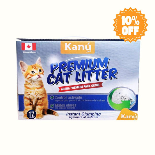 Arena Canadiense Kanu Pet  Premium Cat Litter para Gato. Con Carbón Activado