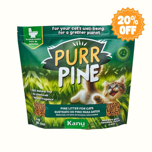 Arena de Pino 100% Ecológica Purr Pine de Kanu Pet para Gato