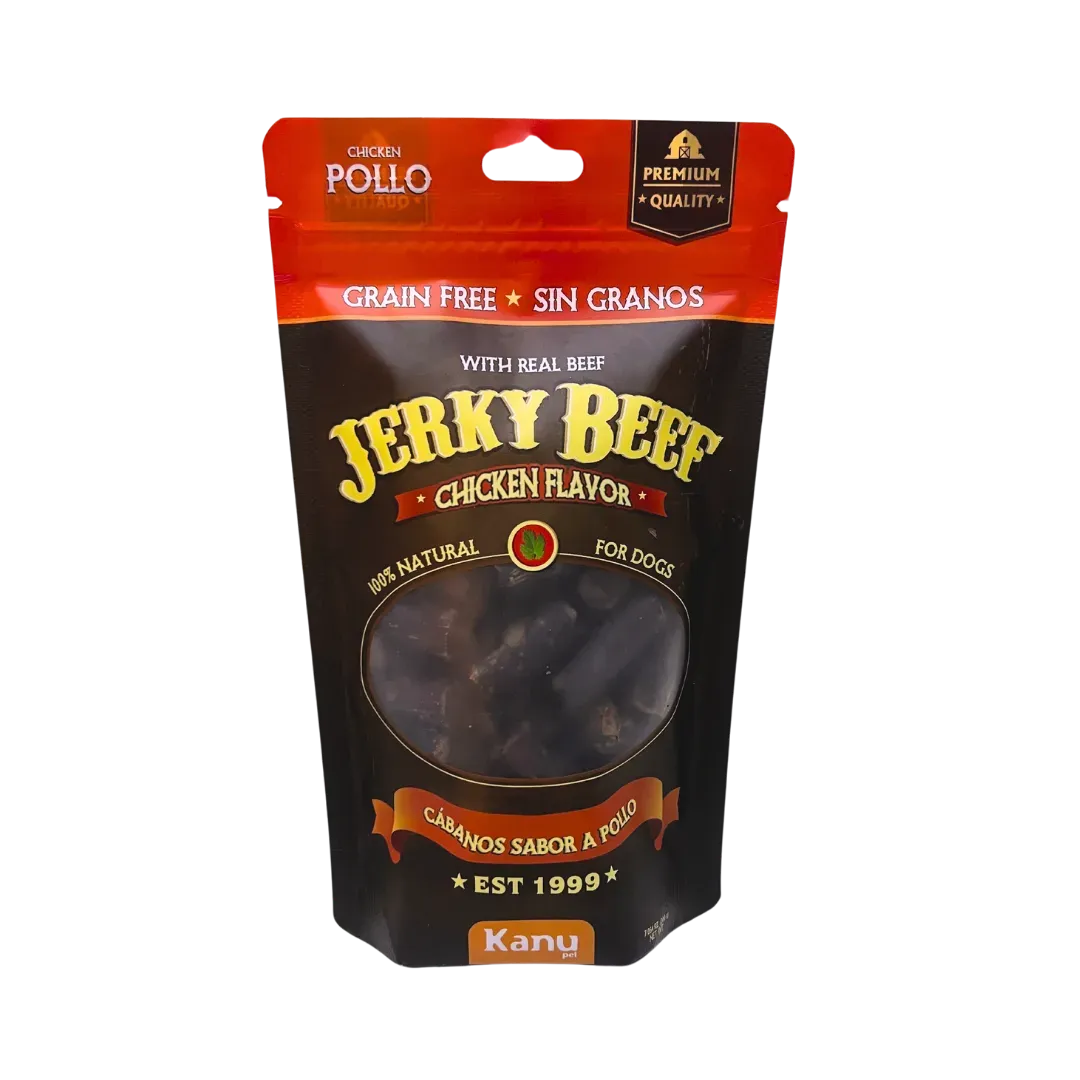 Snack de Cábano Jerky Beef Chicken Flavor Kanu Pet Para Perro