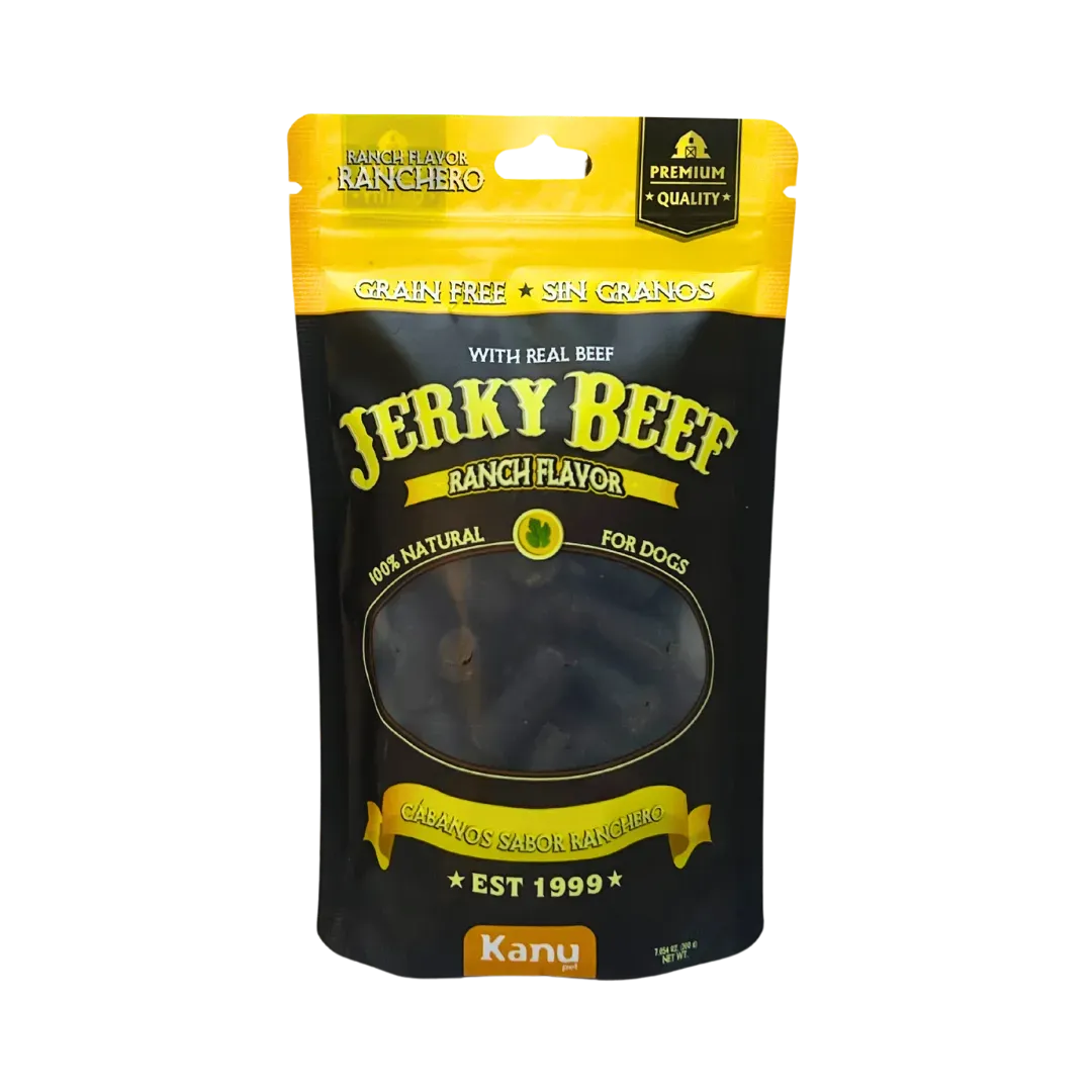 Snack de Cábano  Jerky Beef Ranch Flavor Kanu Pet Para Perro