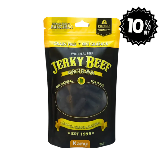 Snack de Cábano  Jerky Beef Ranch Flavor Kanu Pet Para Perro