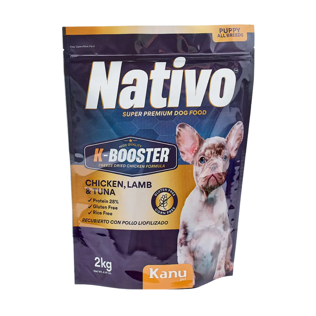 Alimento Seco Nativo K-Booster Pollo Cordero y Atún Kanu Pet para Perro Cachorro