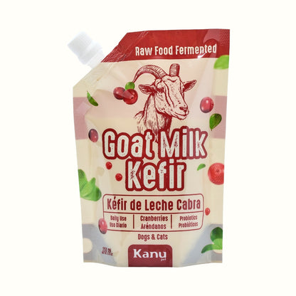 Leche de cabra Kanu Pet Kéfir Arándanos para Perro y Gato Bolsa x 250 ml