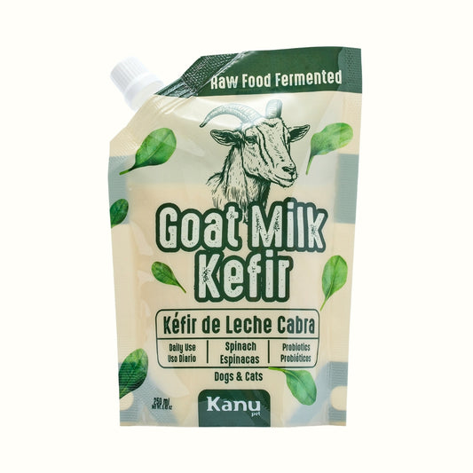 Kéfir Leche de cabra Espinaca Kanu Pet  para Perro y Gato Bolsa