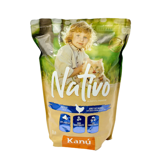 Alimento Seco Nativo HairBall Kanu Pet para Gato Adulto