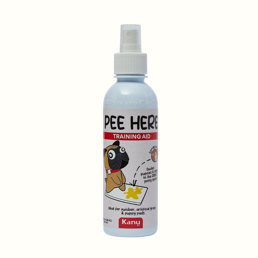 Spray de Adiestramiento Pee Here de Kanu Pet para perros y gatos 100% Natural