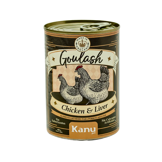 Alimento Húmedo Goulash Pollo y Salmón Kanu Pet para perro adulto Lata