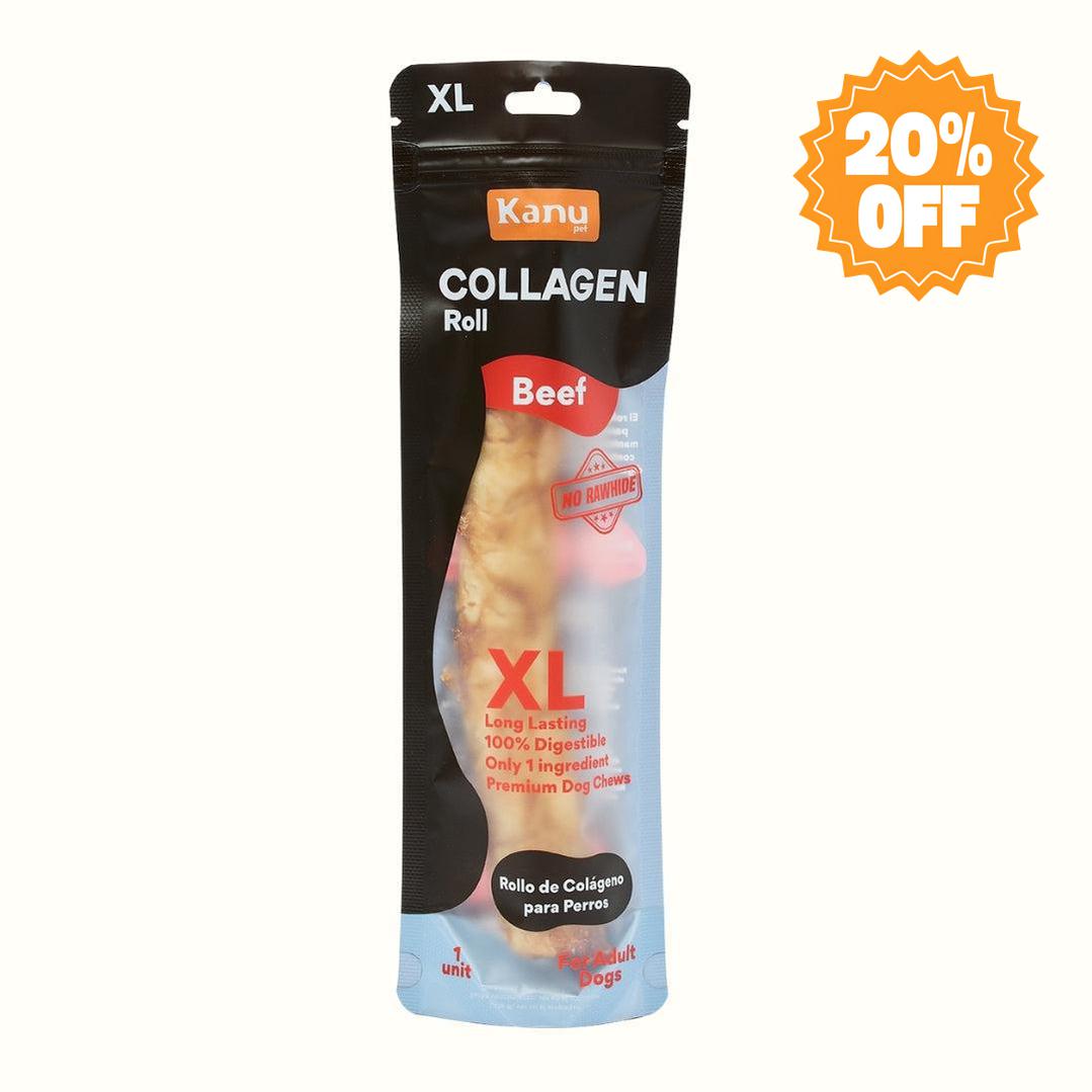 Snack Rollo de Colágeno XL de Res Kanu Pet para Perro. No es Carnaza