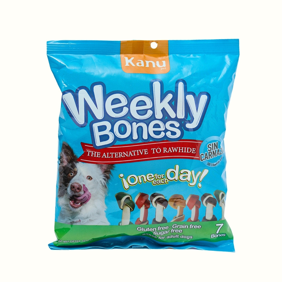 Snacks Huesos Medianos con Sabores surtidos Kanu Weekly Bones para Perro