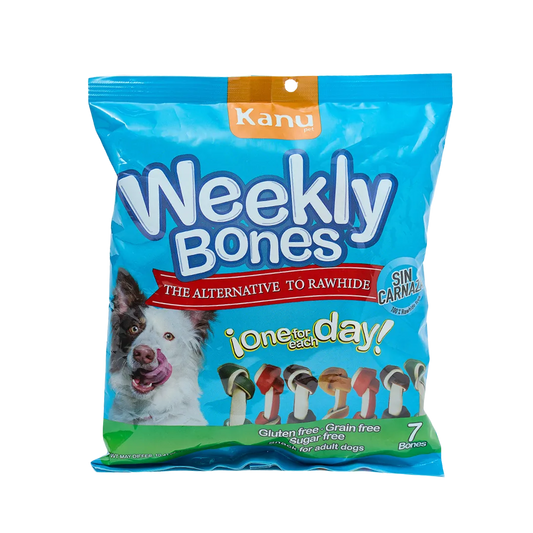 Snacks Huesos Medianos con Sabores surtidos Kanu Weekly Bones para Perro