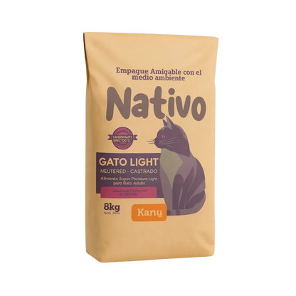 Alimento Seco Nativo Light Pollo/Pescado Kanu Pet para Gato Castrado