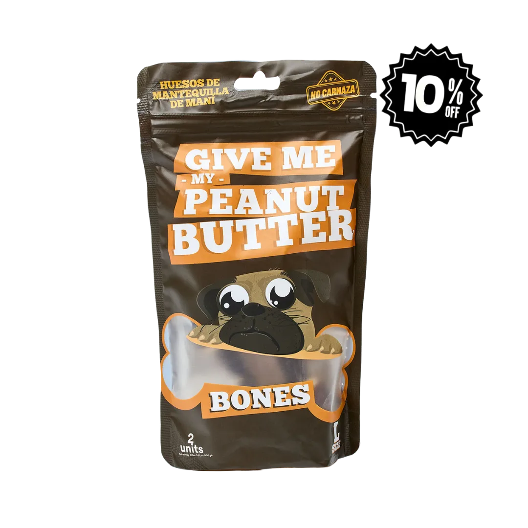 Snack Hueso Grande de Mantequilla de Maní y Batata Kanu Pet Hueso para Perro