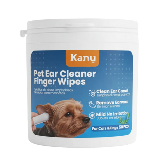 Toallitas de Dedo Limpiadoras de Oídos Kanu Pet para Perro y Gato