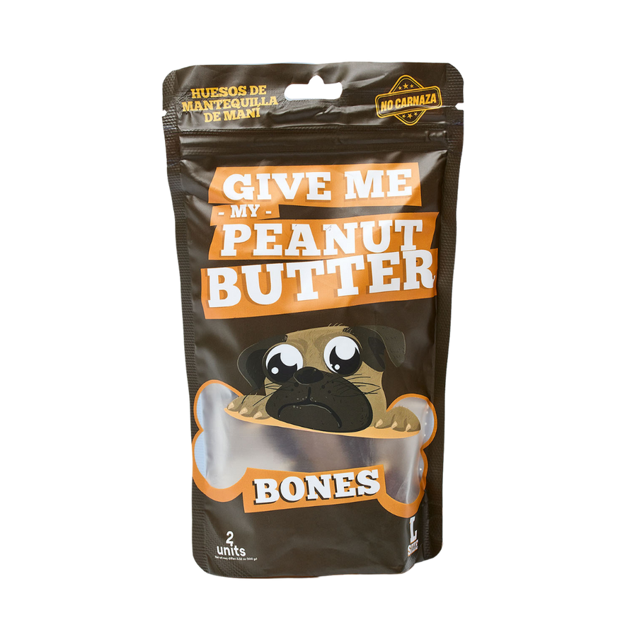 Snack Hueso Grande de Mantequilla de Maní y Batata Kanu Pet Hueso para Perro